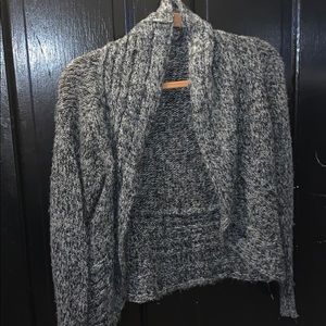 Grey wool cardigan
